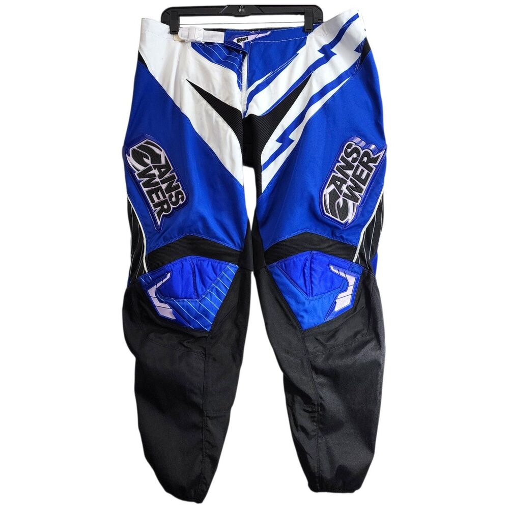 ANSWER Racing Pants 2010 ION Mens 42 Blue Black Motorcycle Motocross MX ATV Gear